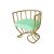 Reflection Accent ArmChair Tulip Gold - Mint Velvet