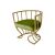 Reflection Accent ArmChair Tulip Gold - Moss Velvet