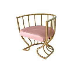 Reflection Accent ArmChair Tulip Gold - Rose Gold Velvet