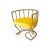 Reflection Accent ArmChair Tulip Gold - Yellow Velvet