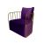 Reflection Accent Chair Bars Gold - Eggplant Velvet
