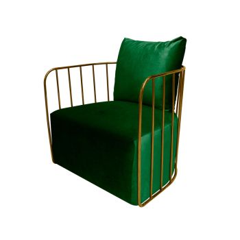 Reflection Accent Chair Bars Gold - Emerald Green Velvet