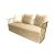 Reflection Accent Sofa Bars Gold - Ivory Velvet