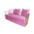 Reflection Accent Sofa Bars Gold - Light Pink Velvet