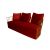 Reflection Accent Sofa Bars Gold - Red Velvet
