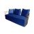 Reflection Accent Sofa Bars Gold - Royal Blue Velvet