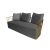 Reflection Accent Sofa Bars Gold - Silver Velvet