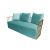 Reflection Accent Sofa Bars Gold - Tiffany Blue Velvet