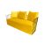 Reflection Accent Sofa Bars Gold - Yellow Velvet