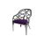 Reflection Armchair Butterfly Silver - Eggplant Velvet
