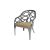 Reflection Armchair Butterfly Silver - Champagne Velvet