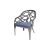 Reflection Armchair Butterfly Silver - Dusty Blue Velvet