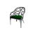 Reflection Armchair Butterfly Silver - Emerald Green Velvet