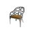Reflection Armchair Butterfly Silver - Gold Velvet