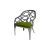 Reflection Armchair Butterfly Silver - Moss Velvet