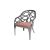 Reflection Armchair Butterfly Silver - Rose Gold Velvet