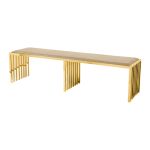 Reflection Bench Art Deco Gold - Champagne Velvet