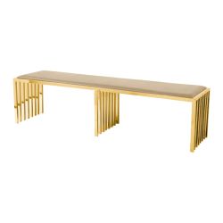 Reflection Bench Art Deco Gold - Champagne Velvet