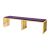 Reflection Bench Art Deco Gold - Eggplant Velvet