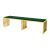 Reflection Bench Art Deco Gold - Emerald Green Velvet