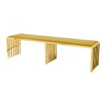 Reflection Bench Art Deco Gold - Gold Velvet