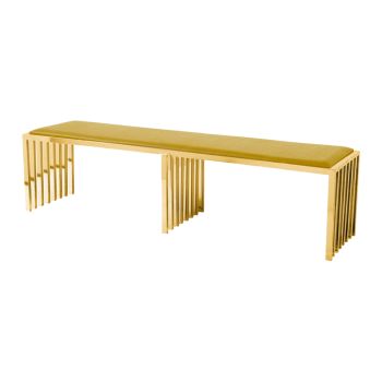Reflection Bench Art Deco Gold - Gold Velvet