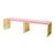 Reflection Bench Art Deco Gold - Light Pink Velvet