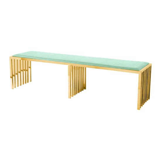 Reflection Bench Art Deco Gold - Mint Velvet