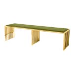 Reflection Bench Art Deco Gold - Moss Velvet