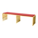 Reflection Bench Art Deco Gold - Red Velvet