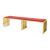 Reflection Bench Art Deco Gold - Red Velvet