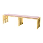 Reflection Bench Art Deco Gold - Rose Gold Velvet