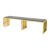 Reflection Bench Art Deco Gold - Silver Velvet