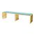 Reflection Bench Art Deco Gold - Tiffany Blue Velvet