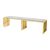 Reflection Bench Art Deco Gold - White Velvet