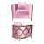 Reflection Chair Cirque Gold - Light Pink