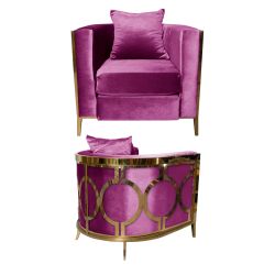 Reflection Chair Cirque Gold - Magenta