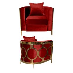 Reflection Chair Cirque Gold - Red