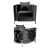 Reflection Chair Cirque Silver - Black Reflection Chair Cirque Silver - Black
