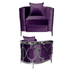 Reflection Chair Cirque Silver - Eggplant