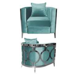 Reflection Chair Cirque Silver - Tiffany Blue