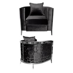 Reflection Chair Giraffe Silver - Black