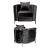 Reflection Chair Giraffe Silver - Black