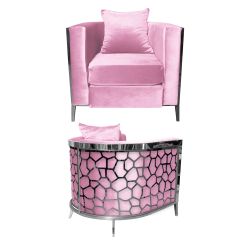 Reflection Chair Giraffe Silver - Light Pink