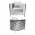 Reflection Chair Giraffe Silver - White