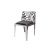 Reflection Chair Laser Cut Silver - Black Velvet