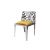 Reflection Chair Laser Cut Silver - Gold Velvet