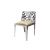 Reflection Chair Laser Cut Silver - Ivory Velvet
