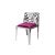 Reflection Chair Laser Cut Silver - Magenta Velvet