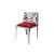 Reflection Chair Laser Cut Silver - Red Velvet